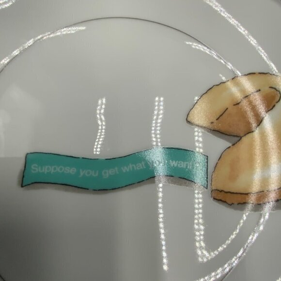 Set of 4 Fortune Cookie Appetizer Plates Nancy Green Boston Warehouse Trdg 2002 - Picture 5 of 8